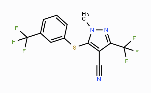 CAS No. 318517-74-7, 1-Methyl-3-(trifluoromethyl)-5-{[3-(trifluoromethyl)phenyl]sulfanyl}-1H-pyrazole-4-carbonitrile