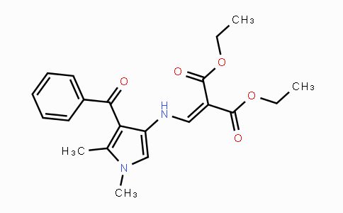 CAS No. 131169-02-3, Diethyl 2-{[(4-benzoyl-1,5-dimethyl-1H-pyrrol-3-yl)amino]methylene}malonate