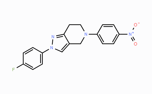CAS No. 338791-54-1, 2-(4-Fluorophenyl)-5-(4-nitrophenyl)-4,5,6,7-tetrahydro-2H-pyrazolo[4,3-c]pyridine