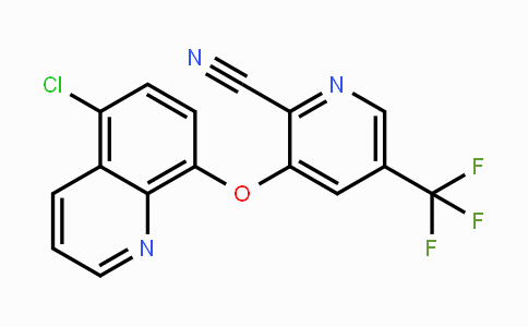 CAS No. 338791-70-1, 3-[(5-Chloro-8-quinolinyl)oxy]-5-(trifluoromethyl)-2-pyridinecarbonitrile