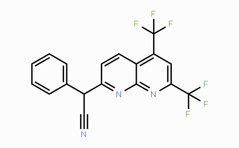 CAS No. 338791-75-6, 2-[5,7-Bis(trifluoromethyl)[1,8]naphthyridin-2-yl]-2-phenylacetonitrile