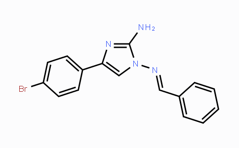 CAS No. 275358-95-7, N-[2-Amino-4-(4-bromophenyl)-1H-imidazol-1-yl]-N-[(E)-phenylmethylidene]amine