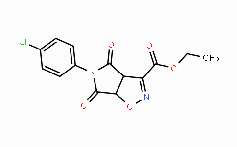 CAS No. 338792-98-6, Ethyl 5-(4-chlorophenyl)-4,6-dioxo-4,5,6,6a-tetrahydro-3aH-pyrrolo[3,4-d]isoxazole-3-carboxylate