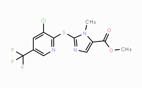CAS No. 338793-01-4, Methyl 2-{[3-chloro-5-(trifluoromethyl)-2-pyridinyl]sulfanyl}-1-methyl-1H-imidazole-5-carboxylate