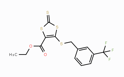 CAS No. 338793-29-6, Ethyl 2-thioxo-5-{[3-(trifluoromethyl)benzyl]sulfanyl}-1,3-dithiole-4-carboxylate