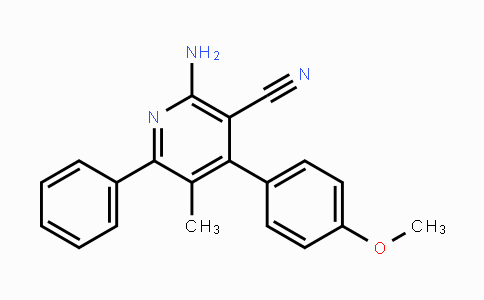 CAS No. 338793-75-2, 2-Amino-4-(4-methoxyphenyl)-5-methyl-6-phenylnicotinonitrile