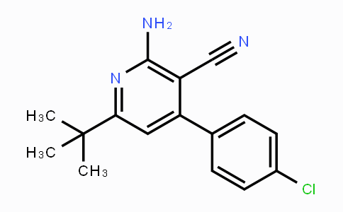 CAS No. 338793-76-3, 2-Amino-6-(tert-butyl)-4-(4-chlorophenyl)nicotinonitrile