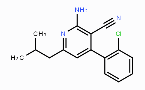 CAS No. 337474-61-0, 2-Amino-4-(2-chlorophenyl)-6-isobutylnicotinonitrile
