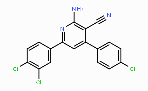 CAS No. 235100-76-2, 2-Amino-4-(4-chlorophenyl)-6-(3,4-dichlorophenyl)nicotinonitrile