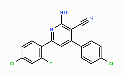 CAS No. 338794-12-0, 2-Amino-4-(4-chlorophenyl)-6-(2,4-dichlorophenyl)nicotinonitrile