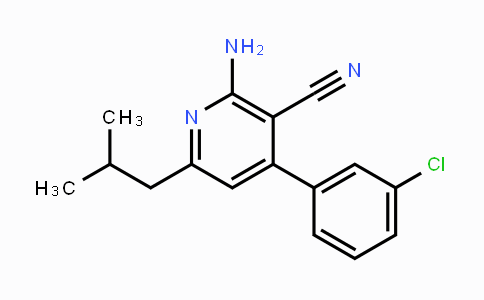 CAS No. 338794-18-6, 2-Amino-4-(3-chlorophenyl)-6-isobutylnicotinonitrile