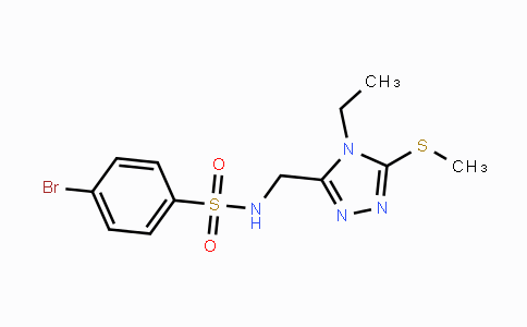 MC119015 | 338794-53-9 | 4-Bromo-N-{[4-ethyl-5-(methylsulfanyl)-4H-1,2,4-triazol-3-yl]methyl}benzenesulfonamide