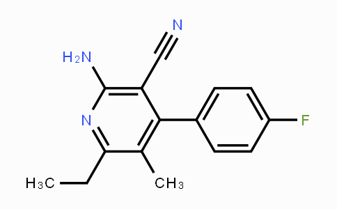 CAS No. 338794-71-1, 2-Amino-6-ethyl-4-(4-fluorophenyl)-5-methylnicotinonitrile