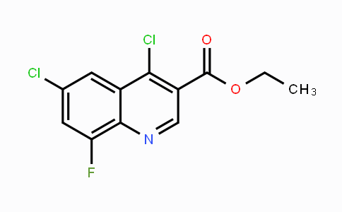 CAS No. 338795-17-8, Ethyl 4,6-dichloro-8-fluoro-3-quinolinecarboxylate