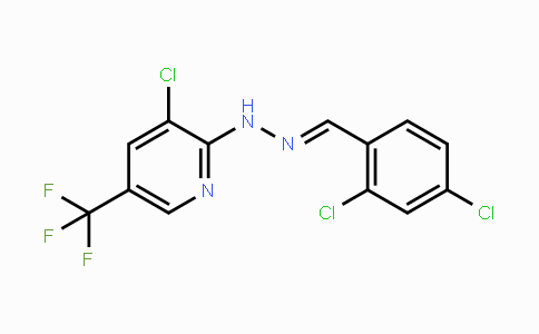 CAS No. 338795-29-2, 2,4-Dichlorobenzenecarbaldehyde N-[3-chloro-5-(trifluoromethyl)-2-pyridinyl]hydrazone