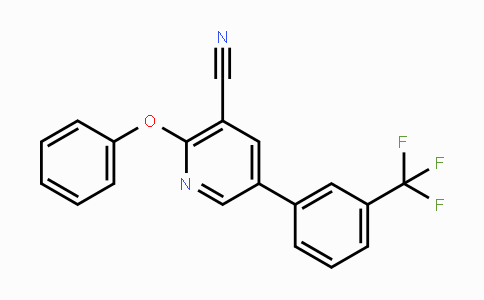 CAS No. 338964-52-6, 2-Phenoxy-5-[3-(trifluoromethyl)phenyl]nicotinonitrile