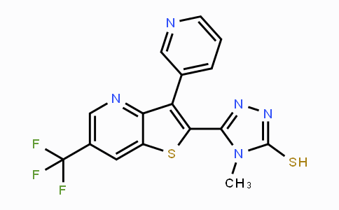 CAS No. 551921-19-8, 4-Methyl-5-[3-(3-pyridinyl)-6-(trifluoromethyl)thieno[3,2-b]pyridin-2-yl]-4H-1,2,4-triazole-3-thiol