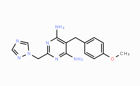 CAS No. 338965-25-6, 6-Amino-5-(4-methoxybenzyl)-2-(1H-1,2,4-triazol-1-ylmethyl)-4-pyrimidinylamine