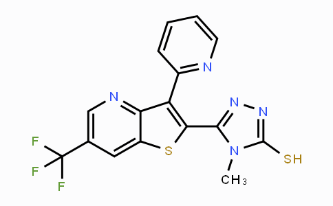 CAS No. 551921-22-3, 4-Methyl-5-[3-(2-pyridinyl)-6-(trifluoromethyl)thieno[3,2-b]pyridin-2-yl]-4H-1,2,4-triazole-3-thiol