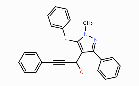 CAS No. 318959-35-2, 1-[1-Methyl-3-phenyl-5-(phenylsulfanyl)-1H-pyrazol-4-yl]-3-phenyl-2-propyn-1-ol
