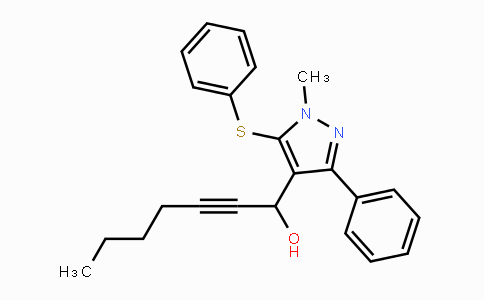 CAS No. 318949-14-3, 1-[1-Methyl-3-phenyl-5-(phenylsulfanyl)-1H-pyrazol-4-yl]-2-heptyn-1-ol