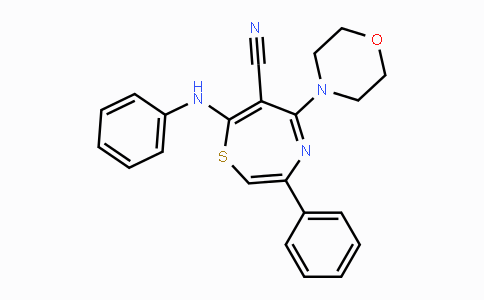 CAS No. 165824-80-6, 7-Anilino-5-morpholino-3-phenyl-1,4-thiazepine-6-carbonitrile