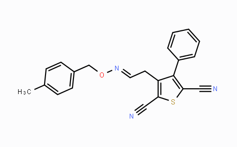 CAS No. 343372-53-2, 3-(2-{[(4-Methylbenzyl)oxy]imino}ethyl)-4-phenyl-2,5-thiophenedicarbonitrile