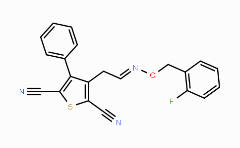 CAS No. 343372-54-3, 3-(2-{[(2-Fluorobenzyl)oxy]imino}ethyl)-4-phenyl-2,5-thiophenedicarbonitrile