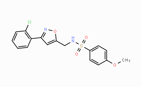 CAS No. 343372-69-0, N-{[3-(2-Chlorophenyl)-5-isoxazolyl]methyl}-4-methoxybenzenesulfonamide