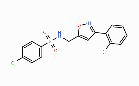 CAS No. 343372-71-4, 4-Chloro-N-{[3-(2-chlorophenyl)-5-isoxazolyl]methyl}benzenesulfonamide