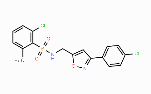 CAS No. 343372-83-8, 2-Chloro-N-{[3-(4-chlorophenyl)-5-isoxazolyl]methyl}-6-methylbenzenesulfonamide