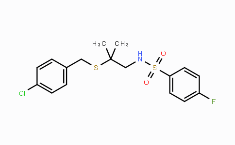 CAS No. 343373-00-2, N-{2-[(4-Chlorobenzyl)sulfanyl]-2-methylpropyl}-4-fluorobenzenesulfonamide