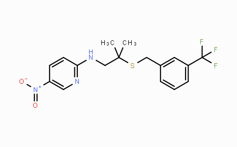 CAS No. 343373-01-3, N-(2-Methyl-2-{[3-(trifluoromethyl)benzyl]sulfanyl}propyl)-5-nitro-2-pyridinamine