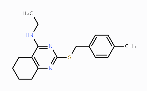 CAS No. 343373-56-8, N-Ethyl-2-[(4-methylbenzyl)sulfanyl]-5,6,7,8-tetrahydro-4-quinazolinamine