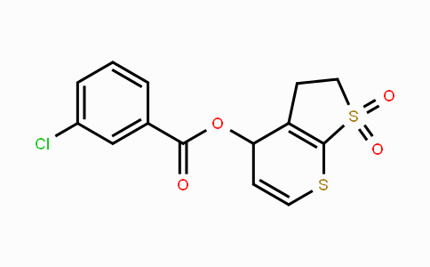 CAS No. 343373-80-8, 1,1-Dioxo-1,2,3,4-tetrahydro-1lambda~6~-thieno[2,3-b]thiopyran-4-yl 3-chlorobenzenecarboxylate