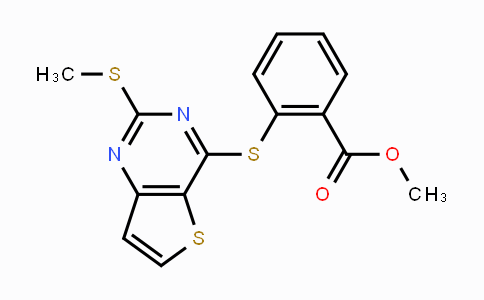 CAS No. 672951-72-3, Methyl 2-{[2-(methylsulfanyl)thieno[3,2-d]pyrimidin-4-yl]sulfanyl}benzenecarboxylate