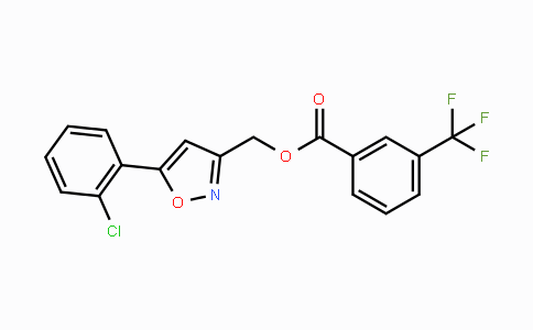 CAS No. 343374-47-0, [5-(2-Chlorophenyl)-3-isoxazolyl]methyl 3-(trifluoromethyl)benzenecarboxylate