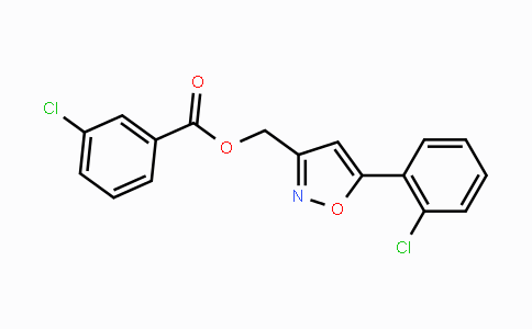 CAS No. 343374-48-1, [5-(2-Chlorophenyl)-3-isoxazolyl]methyl 3-chlorobenzenecarboxylate