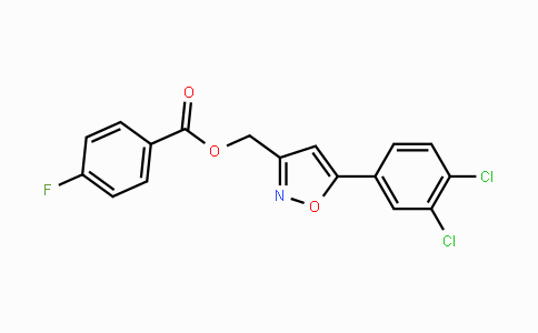 CAS No. 343374-54-9, [5-(3,4-Dichlorophenyl)-3-isoxazolyl]methyl 4-fluorobenzenecarboxylate