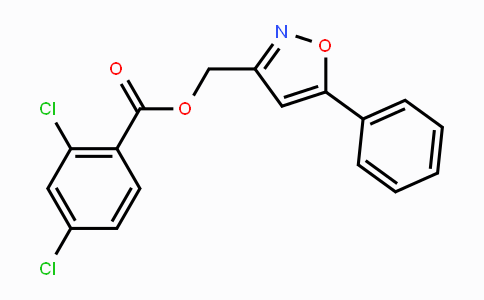 CAS No. 343374-55-0, (5-Phenyl-3-isoxazolyl)methyl 2,4-dichlorobenzenecarboxylate