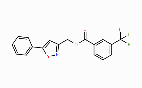 CAS No. 343374-56-1, (5-Phenyl-3-isoxazolyl)methyl 3-(trifluoromethyl)benzenecarboxylate