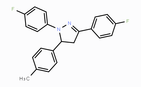 CAS No. 343374-71-0, 1,3-Bis(4-fluorophenyl)-5-(4-methylphenyl)-4,5-dihydro-1H-pyrazole