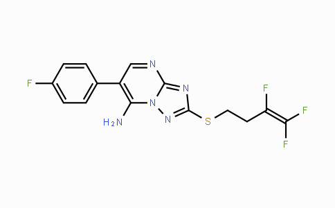 CAS No. 343374-77-6, 6-(4-Fluorophenyl)-2-[(3,4,4-trifluoro-3-butenyl)sulfanyl][1,2,4]triazolo[1,5-a]pyrimidin-7-ylamine