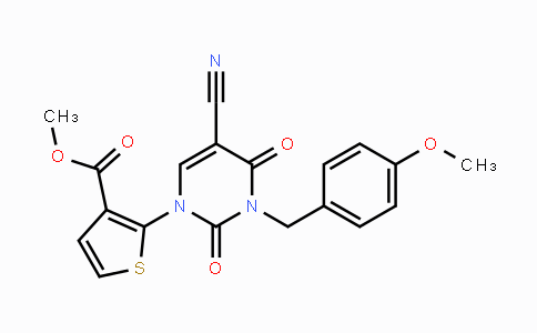 CAS No. 343374-94-7, Methyl 2-[5-cyano-3-(4-methoxybenzyl)-2,4-dioxo-3,4-dihydro-1(2H)-pyrimidinyl]-3-thiophenecarboxylate