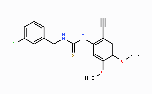 CAS No. 343375-04-2, N-(3-Chlorobenzyl)-N'-(2-cyano-4,5-dimethoxyphenyl)thiourea