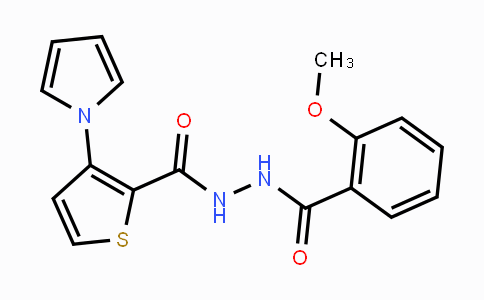 CAS No. 672952-11-3, N'-(2-Methoxybenzoyl)-3-(1H-pyrrol-1-yl)-2-thiophenecarbohydrazide