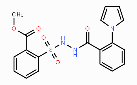 CAS No. 478063-19-3, Methyl 2-({2-[2-(1H-pyrrol-1-yl)benzoyl]hydrazino}sulfonyl)benzenecarboxylate