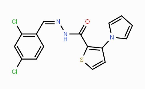 CAS No. 478063-24-0, N'-[(Z)-(2,4-Dichlorophenyl)methylidene]-3-(1H-pyrrol-1-yl)-2-thiophenecarbohydrazide
