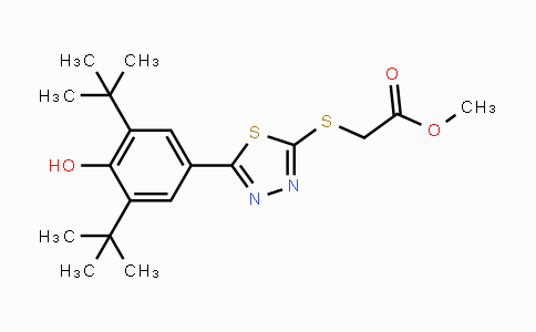 CAS No. 478063-29-5, Methyl 2-({5-[3,5-di(tert-butyl)-4-hydroxyphenyl]-1,3,4-thiadiazol-2-yl}sulfanyl)acetate