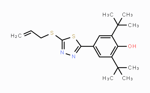 CAS No. 478063-34-2, 4-[5-(Allylsulfanyl)-1,3,4-thiadiazol-2-yl]-2,6-di(tert-butyl)benzenol